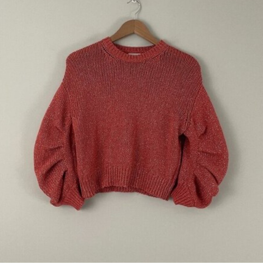 Ulla Johnson Women's coral luxe Sweater size medium cropped marie sleeve